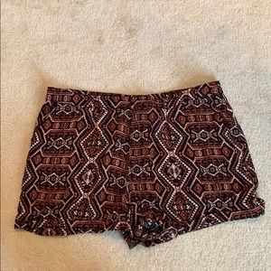 Tribal print shorts